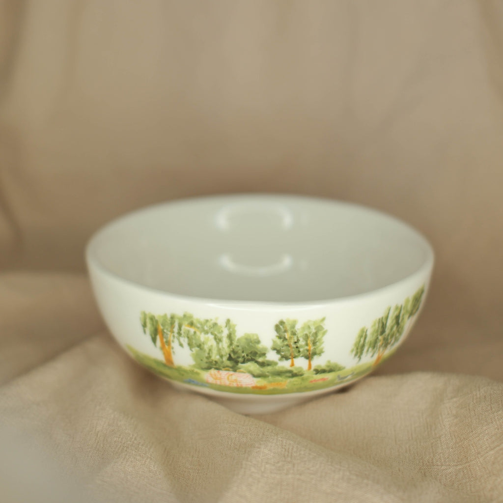 A Cat Tea Party in the Forest - Bowl (Panoramic)