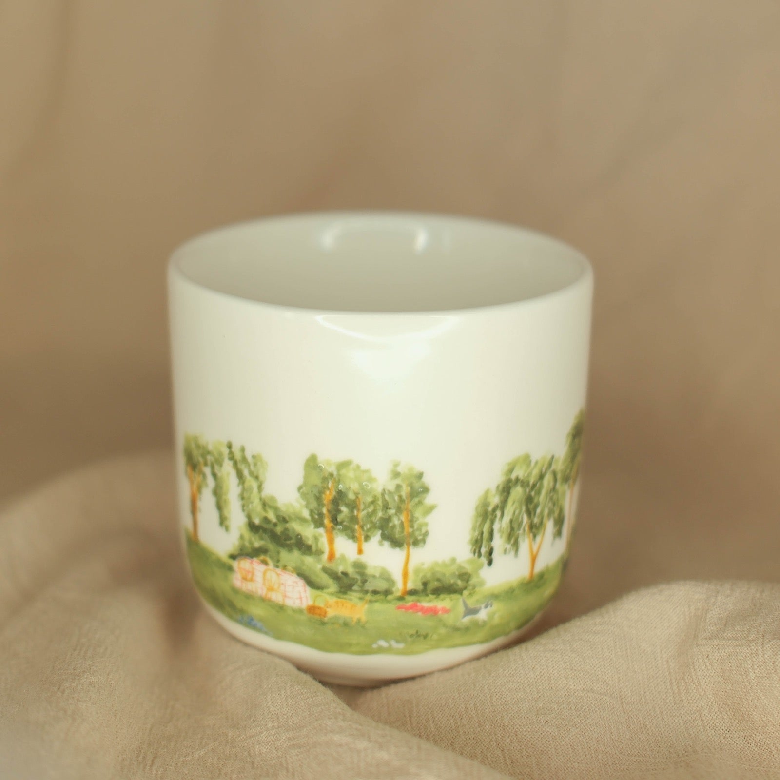 A Cat Tea Party in the Forest - Cup (Panoramic)