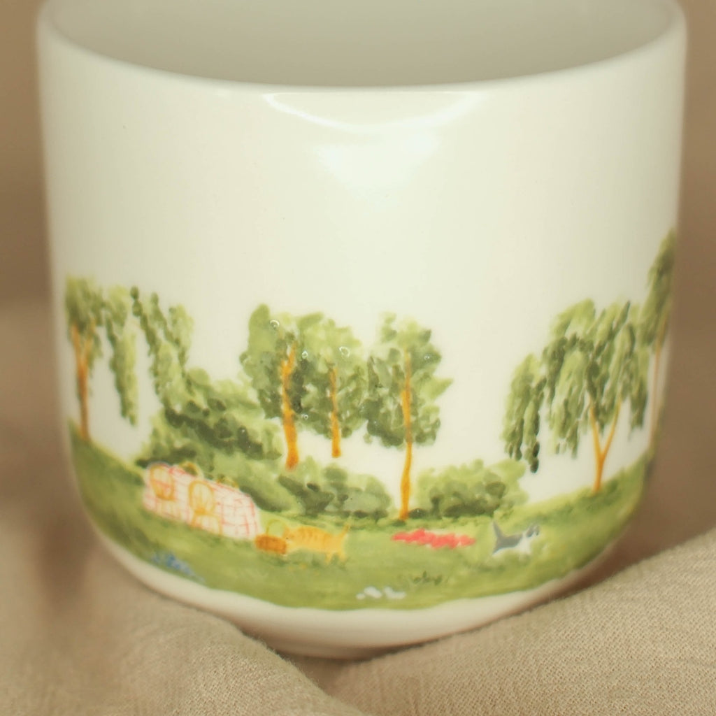 A Cat Tea Party in the Forest - Cup (Panoramic)