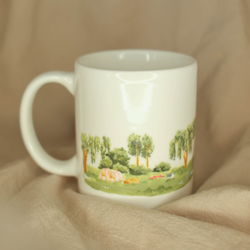 A Cat Tea Party in the Forest - Mug (Panoramic)