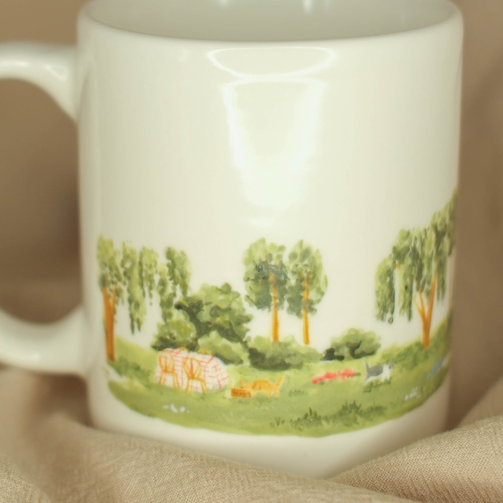 A Cat Tea Party in the Forest - Mug (Panoramic)