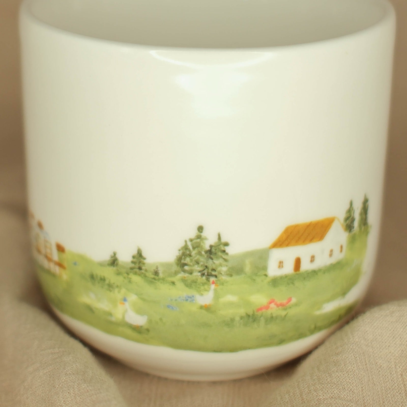 A Tea Party with a Mountain View - Cup (Panoramic)