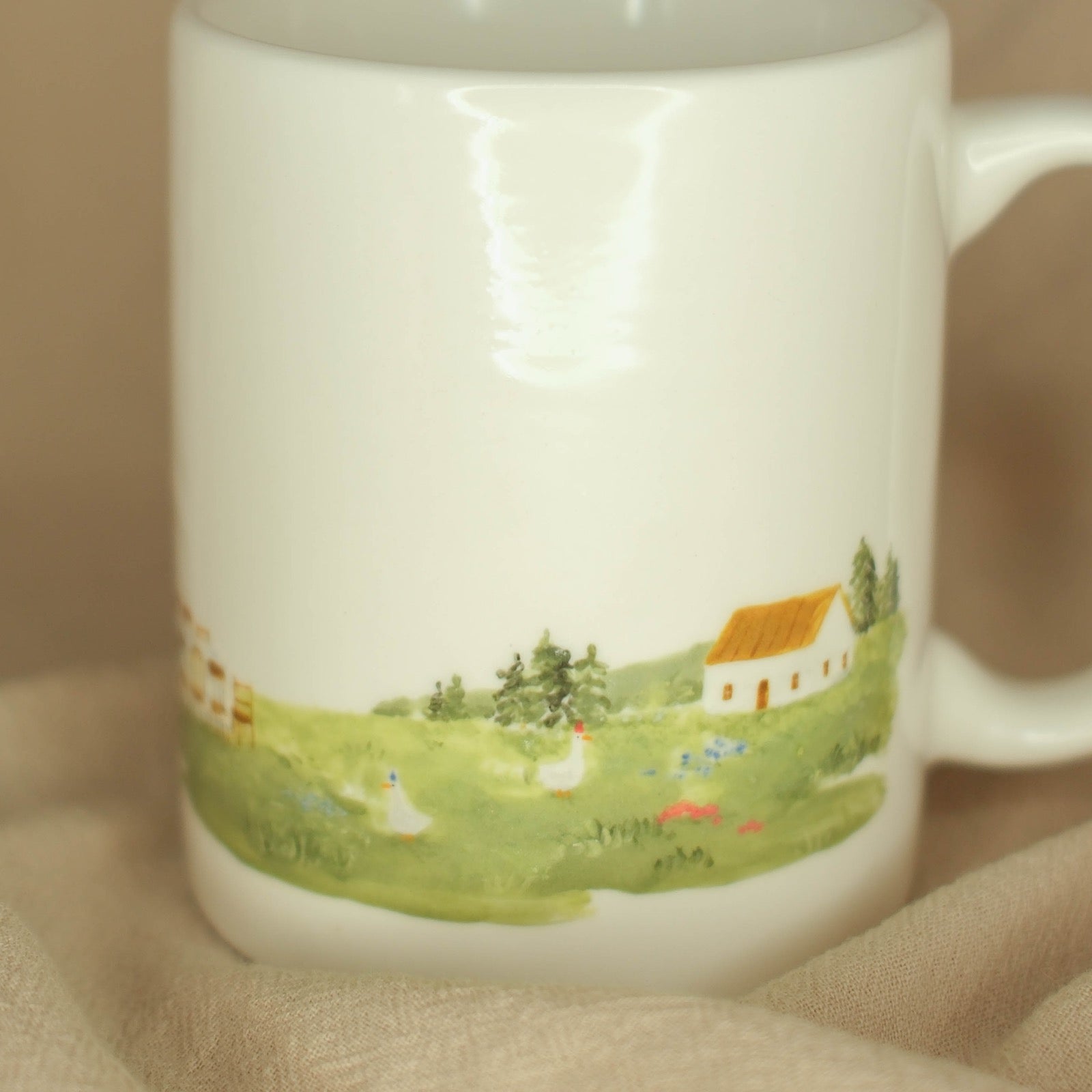 A Tea Party with a Mountain View - Mug (Panoramic)