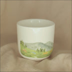 A Tea Party with a Mountain View - Cup (Panoramic)
