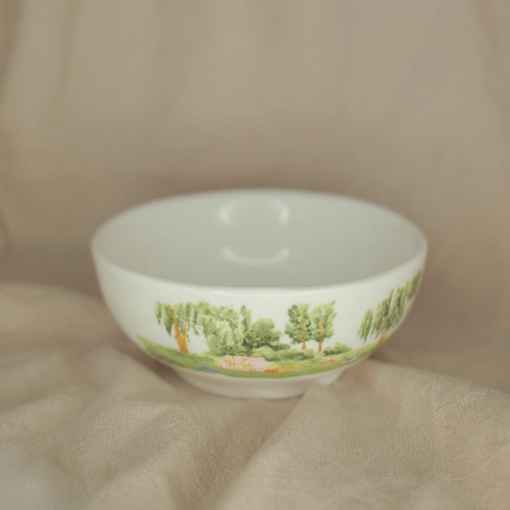 A Cat Tea Party in the Forest - Bowl (Panoramic)