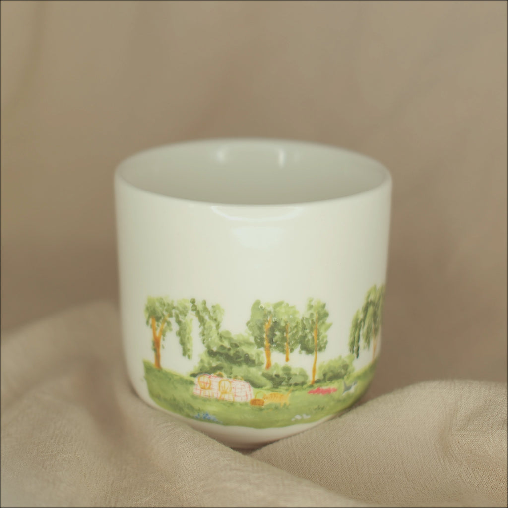 A Cat Tea Party in the Forest - Cup (Panoramic)